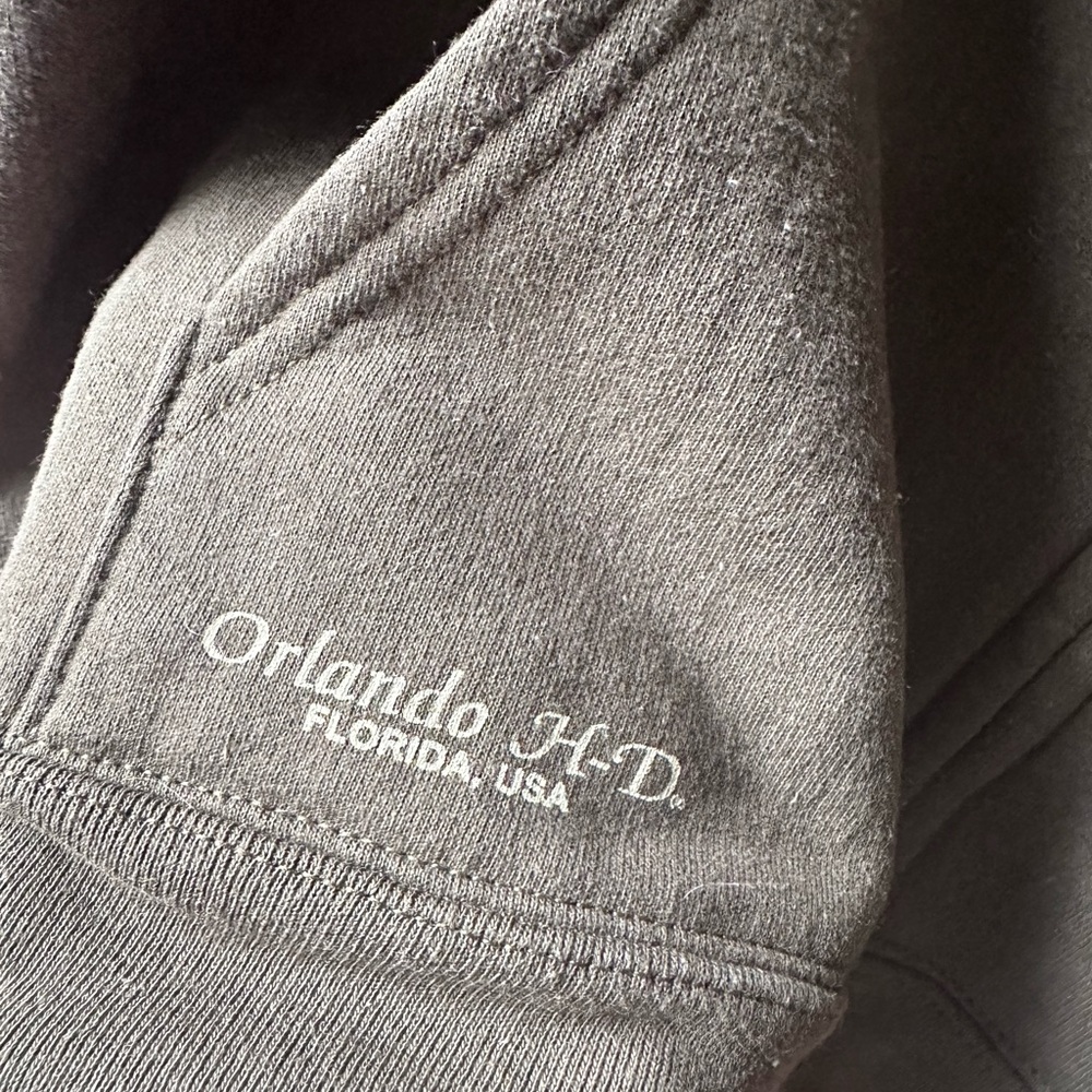 HARLEY DAVIDSON GREEN ZIP UP FLEECED HOODIE UNISEX 2X - Picture 4 of 14